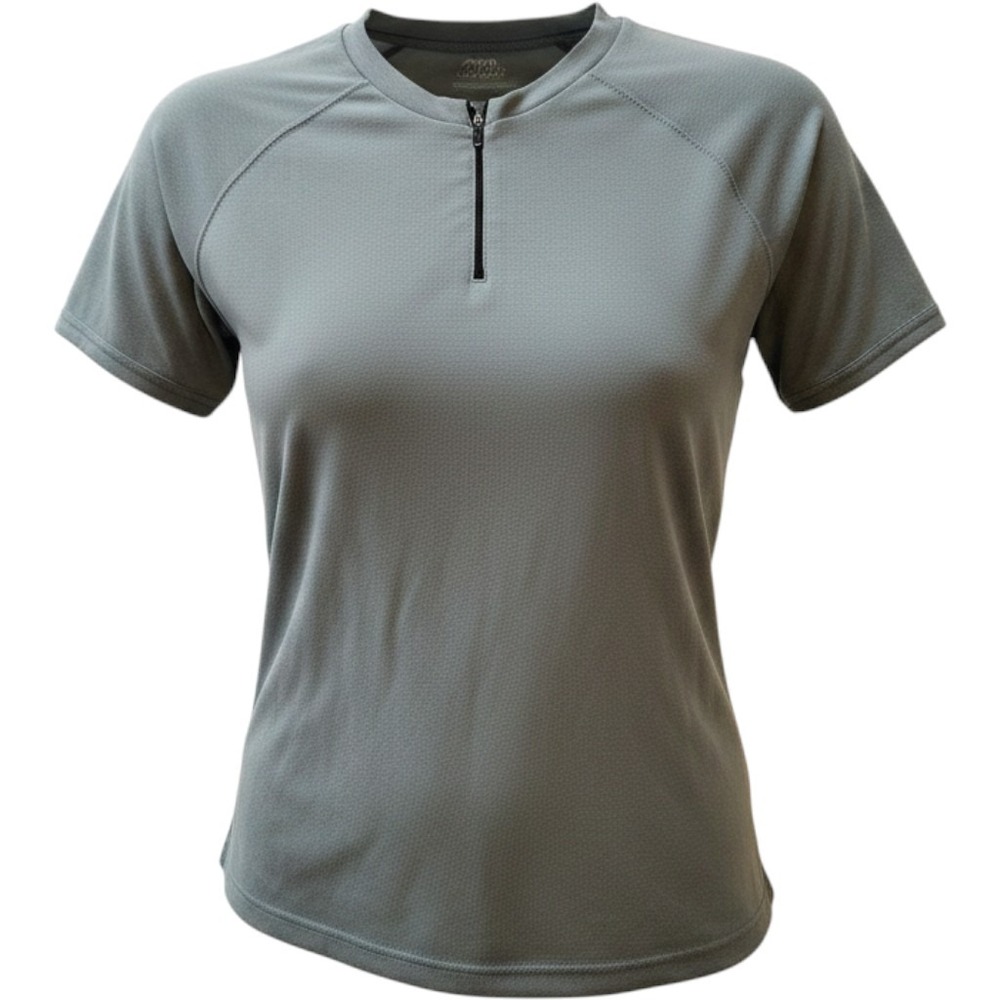 The North Face Quarter Zip Shirt Womens M Blue Gray‎ Hiking Trail Activewear